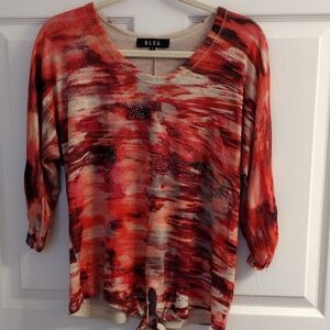 B.L.E.U. Sparkle Knit Lightweight Sweater Top, S